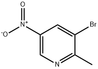 3-ブロモ-2-メチル-5-ニトロピリジン 化学構造式