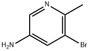5-アミノ-3-ブロモ-2-メチルピリジン 化学構造式