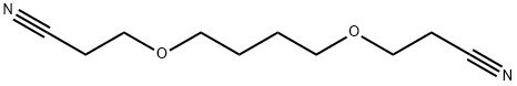 3,3'-(1,4-ブタンジイルビスオキシ)ビスプロピオノニトリル 化学構造式