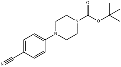 TERT-BUTYL 4-(4-CYANOPHENYL)TETRAHYDRO-1(2H)-PYRAZINECARBOXYLATE Struktur