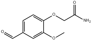 2-(4-ホルミル-2-メトキシフェノキシ)アセトアミド 化学構造式