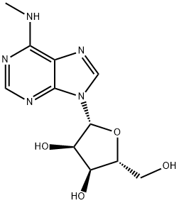 6-METHYLAMINOPURINE 9-RIBOFURANOSIDE Structure