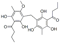 1-[3-[[2,4-Dihydroxy-6-methoxy-5-methyl-3-(1-oxobutyl)phenyl]methyl]-2,4,6-trihydroxy-5-methylphenyl]-1-butanone Structure