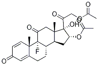 (16α)-9-Fluoro-16,17,21-trihydroxy-pregna-1,4-diene-3,11,20-trione 16, 21-Diacetate 结构式