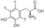 DIHYDROXYPHENYLALANINE, L-3,4-[RING 2,5,6-3H] Structure
