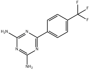 2,4-ジアミノ-6-[4-(トリフルオロメチル)フェニル]-1,3,5-トリアジン 化学構造式