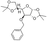 3-O-ベンジル-1,2:5,6-ジ-O-イソプロピリデン-Α-D-グルコフラノース 化学構造式