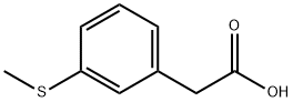 3-(メチルチオ)フェニル酢酸 化学構造式