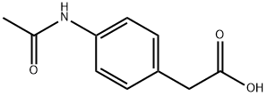 4'-(カルボキシメチル)アセトアニリド 化学構造式