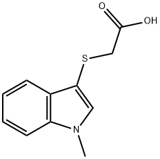 [(1-Methyl-1H-indol-3-yl)thio]acetic acid Struktur