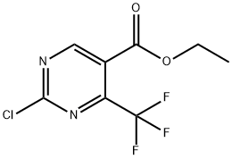 ETHYL 2-CHLORO-4-(TRIFLUOROMETHYL)PYRIMIDINE-5-CARBOXYLATE Structure