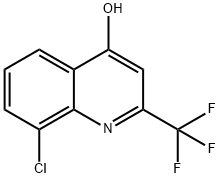 8-クロロ-2-(トリフルオロメチル)キノリン-4-オール 塩化物 化学構造式