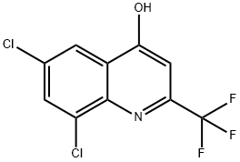 6,8-二氯-4-羟基-2-(三氟甲基)喹啉,18706-23-5,结构式