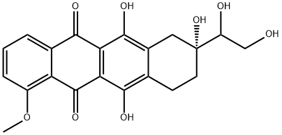 7-Deoxy Doxorubicinol Aglycone, 187105-52-8, 结构式