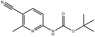 TERT-BUTYL5-CYANO-6-METHYLPYRIDIN-2-YLCARBAMATE 化学構造式