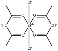 ZIRCONIUM DICHLORIDE BIS(PENTANEDIONATE) 化学構造式