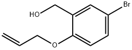 [2-(アリルオキシ)-5-ブロモフェニル]メタノール 化学構造式