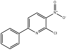 2-クロロ-3-ニトロ-6-フェニルピリジン 化学構造式