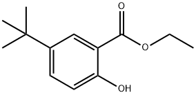 Benzoic acid, 5-(1,1-diMethylethyl)-2-hydroxy-, ethyl ester Structure