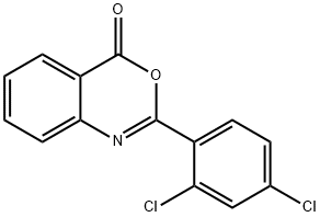 2-(2,4-ジクロロフェニル)-4H-3,1-ベンゾオキサジン-4-オン 化学構造式