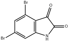 4,6-ジブロモインドリン-2,3-ジオン 化学構造式