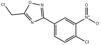 5-CHLOROMETHYL-3-(4-CHLORO-3-NITRO-PHENYL)-[1,2,4]OXADIAZOLE
 Struktur