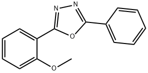 2-(2-甲氧基苯基)-5-苯基-1,3,4-恶二唑,1874-42-6,结构式