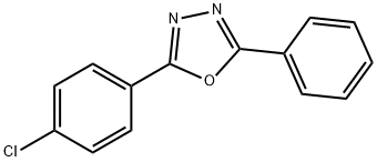 2-(p-クロロフェニル)-5-フェニル-1,3,4-オキサジアゾール 化学構造式