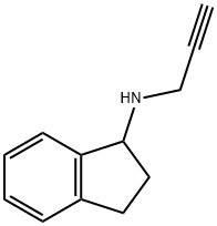 N-プロパルギルインダン-1-アミン 化学構造式