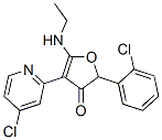3(2H)-Furanone,  2-(2-chlorophenyl)-4-(4-chloro-2-pyridinyl)-5-(ethylamino)-|