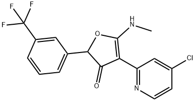 3(2H)-Furanone,  4-(4-chloro-2-pyridinyl)-5-(methylamino)-2-[3-(trifluoromethyl)phenyl]-|