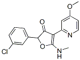 3(2H)-Furanone,  2-(3-chlorophenyl)-4-(4-methoxy-2-pyridinyl)-5-(methylamino)-,187592-14-9,结构式