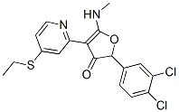 3(2H)-Furanone,  2-(3,4-dichlorophenyl)-4-[4-(ethylthio)-2-pyridinyl]-5-(methylamino)- Structure