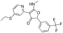 3(2H)-Furanone,  4-[4-(ethylthio)-2-pyridinyl]-5-(methylamino)-2-[3-(trifluoromethyl)phenyl]-|
