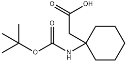 N-BOC-2-(1-アミノシクロヘキシル)酢酸 化学構造式