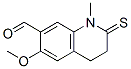 7-Quinolinecarboxaldehyde,  1,2,3,4-tetrahydro-6-methoxy-1-methyl-2-thioxo- 化学構造式