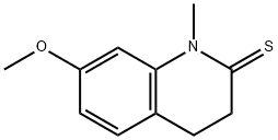 2(1H)-Quinolinethione,  3,4-dihydro-7-methoxy-1-methyl- 结构式