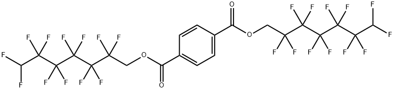 Terephthalic acid bis(2,2,3,3,4,4,5,5,6,6,7,7-dodecafluoroheptyl) ester Struktur