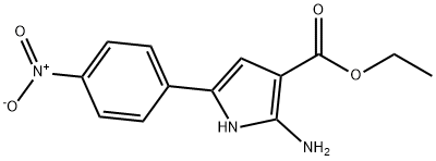 1H-Pyrrole-3-carboxylic acid, 2-aMino-5-(4-nitrophenyl)-, ethyl ester Struktur