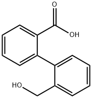 2-[2-(ヒドロキシメチル)フェニル]安息香酸 化学構造式