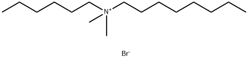 ヘキシルジメチルオクチルアンモニウム ブロミド 化学構造式