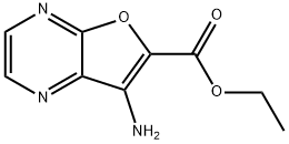 Furo[2,3-b]pyrazine-6-carboxylic acid, 7-amino-, ethyl ester (9CI) Struktur