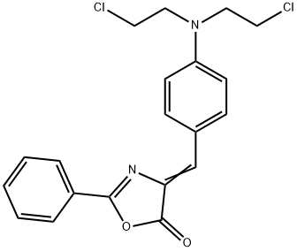 4-(4-(BIS-(2-CHLOROETHYL)AMINO)BENZYLIDENE-2-PHENYL-OXAZOLINE-5-ONE 化学構造式