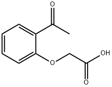 2-アセチルフェノキシ酢酸 化学構造式