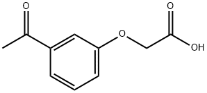 (3-アセチルフェノキシ)酢酸 化学構造式