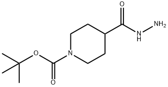 1-BOC-4-哌啶甲酰肼 结构式