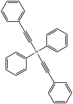 ジフェニルビス(フェニルエチニル)シラン 化学構造式