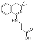 N-(3,3-ジメチル-3,4-ジヒドロイソキノリン-1-イル)-Β-アラニン 化学構造式