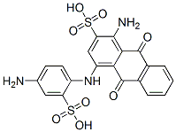 1-amino-4-(4-amino-2-sulphoanilino)-9,10-dihydro-9,10-dioxoanthracene-2-sulphonic acid Structure