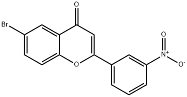 6-bromo-3'-nitroflavone Structure